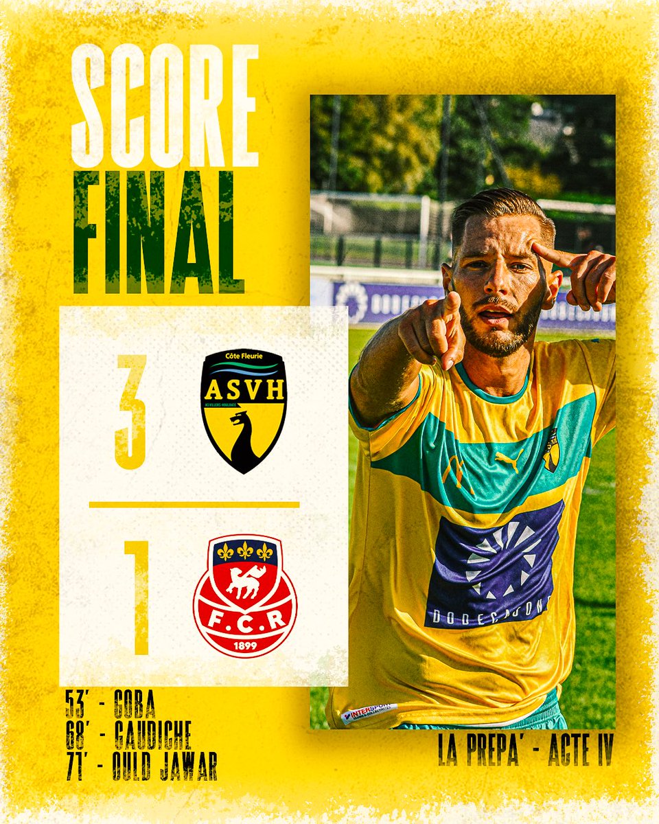 ASVH_CF's tweet photo. #LaPrepa | 𝐅𝐈𝐍 𝐃𝐔 𝐌𝐀𝐓𝐂𝐇 ⏱️
L’ASVH conclut sa préparation par une troisième victoire d’affilée ! ✅
Encore un grand MERCI à nos bénévoles et aux supporters qui ont été présents sur toute la préparation estivale 👏😄
#ASVH #ASVillersHoulgate #National3 #N3 https://t.co/heAH4UwfVh