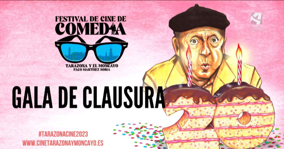 🎞️Comienza la gala de clausura del Festival de Cine de Comedia de Tarazona y el Moncayo 'Paco Martínez Soria' @tarazonacine, que celebra su vigésima edición. 📱💻 Síguela en directo en el canal de @aragoncultura, y no te pierdas nada. 👇👇 cartv.es/aragoncultura/…