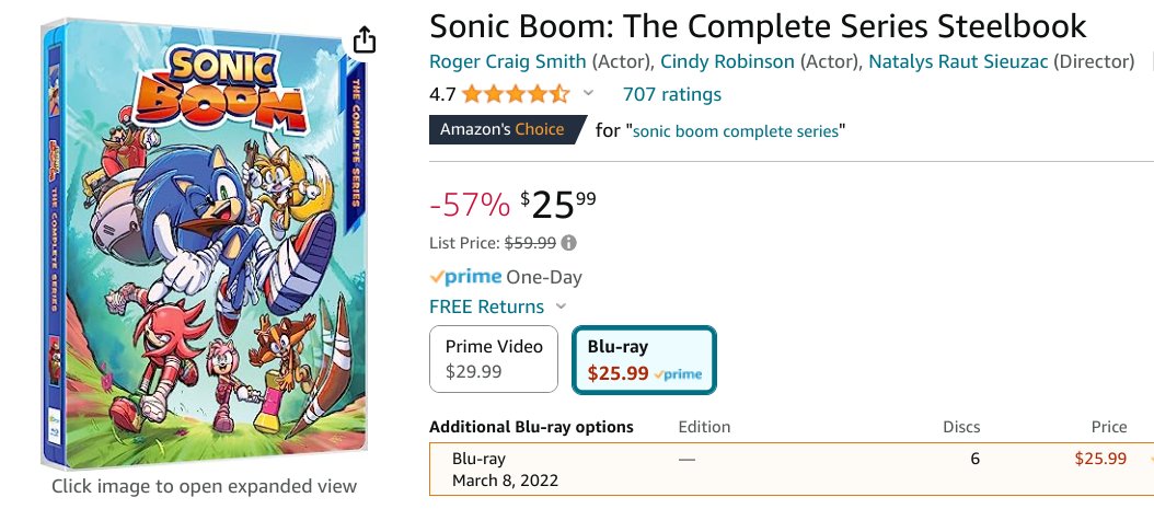 Sonic Boom's TV Animation Is Getting A 'Complete Series' Steelbook