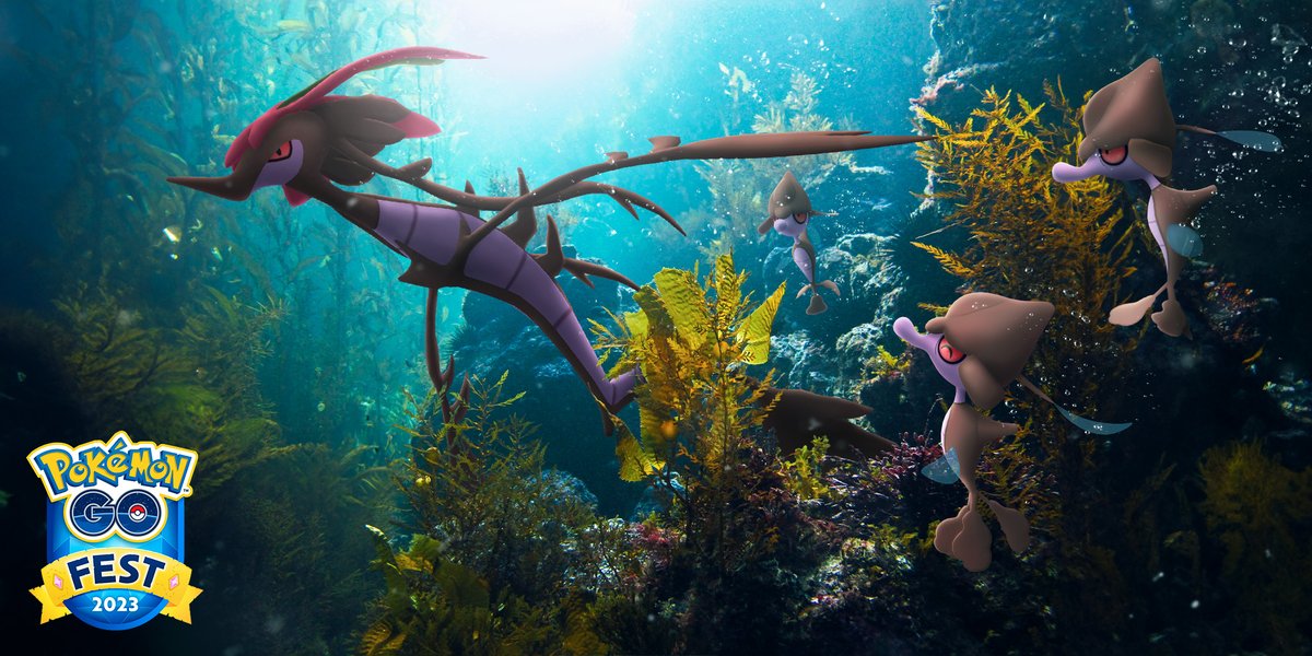 ✨ Shiny alert! ✨

Starting during the Noxious Swamp event, Trainers around the world may encounter Shiny Skrelp—if they’re lucky! Some of the Poison-type and Dragon-type Pokémon appearing during #PokemonGOFest2023: New York City will also appear globally.