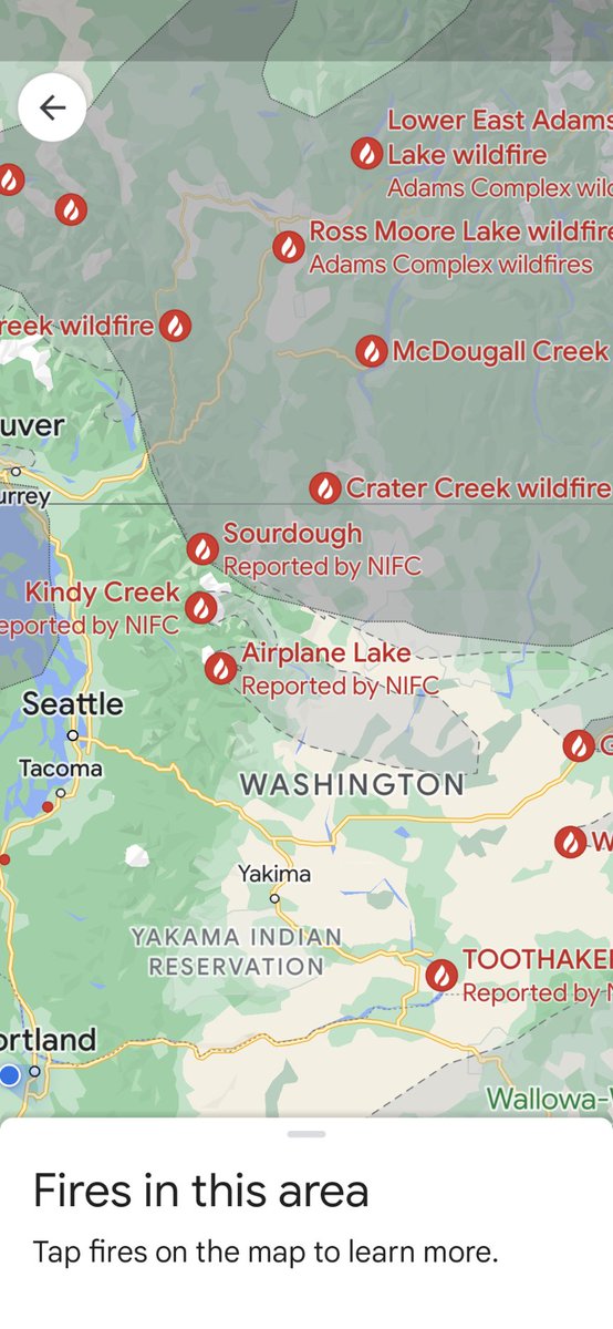 joesabroad's tweet photo. Map shows the #CanadaFires and the smoke. Amazing how it effects all the way to New York City from way over here.
The good news is @BanffNP has not been threatened by all the #wildfires so life goal of visiting @GolfinBanff is still safe.
@googlemaps https://t.co/xphdM3lUpE