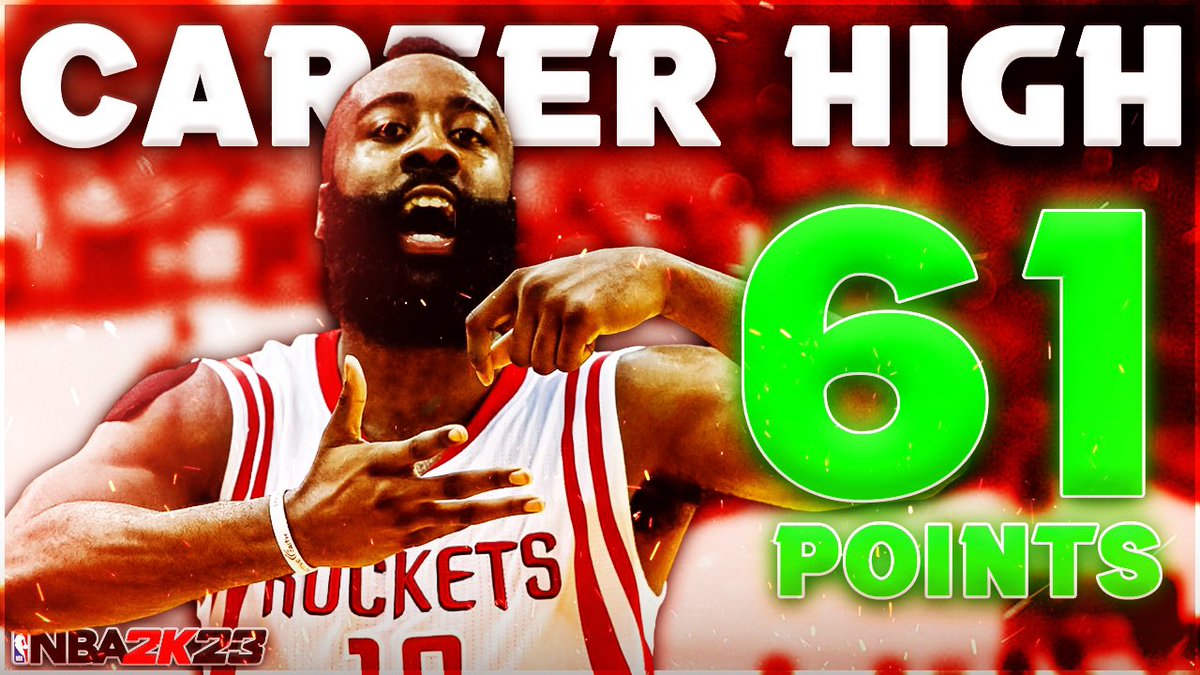 JayWhammer's tweet photo. I DROPPED A CAREER HIGH 61 WITH END GAME JAMES HARDEN! 🤯 

Shoutout @DarkKnightGFX for the thumbnail! 🔥
#NBA2K23 #NBA2K23MYTEAM 
https://t.co/Qdk4BQJMDG https://t.co/WBIfzyrI7u