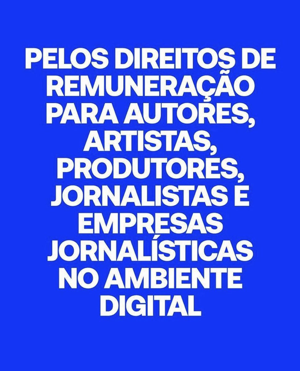 🚨 Direito autoral não é favor!!!

Pra vocês entenderem o que está acontecendo sobre o PL 2370, vamos esclarecer alguns pontos: 

👉🏼 Esse direito a remuneração já existe em outros países e o Brasil também teria uma legislação moderna. 

👉🏼 Ao não reconhecer esse direito, as