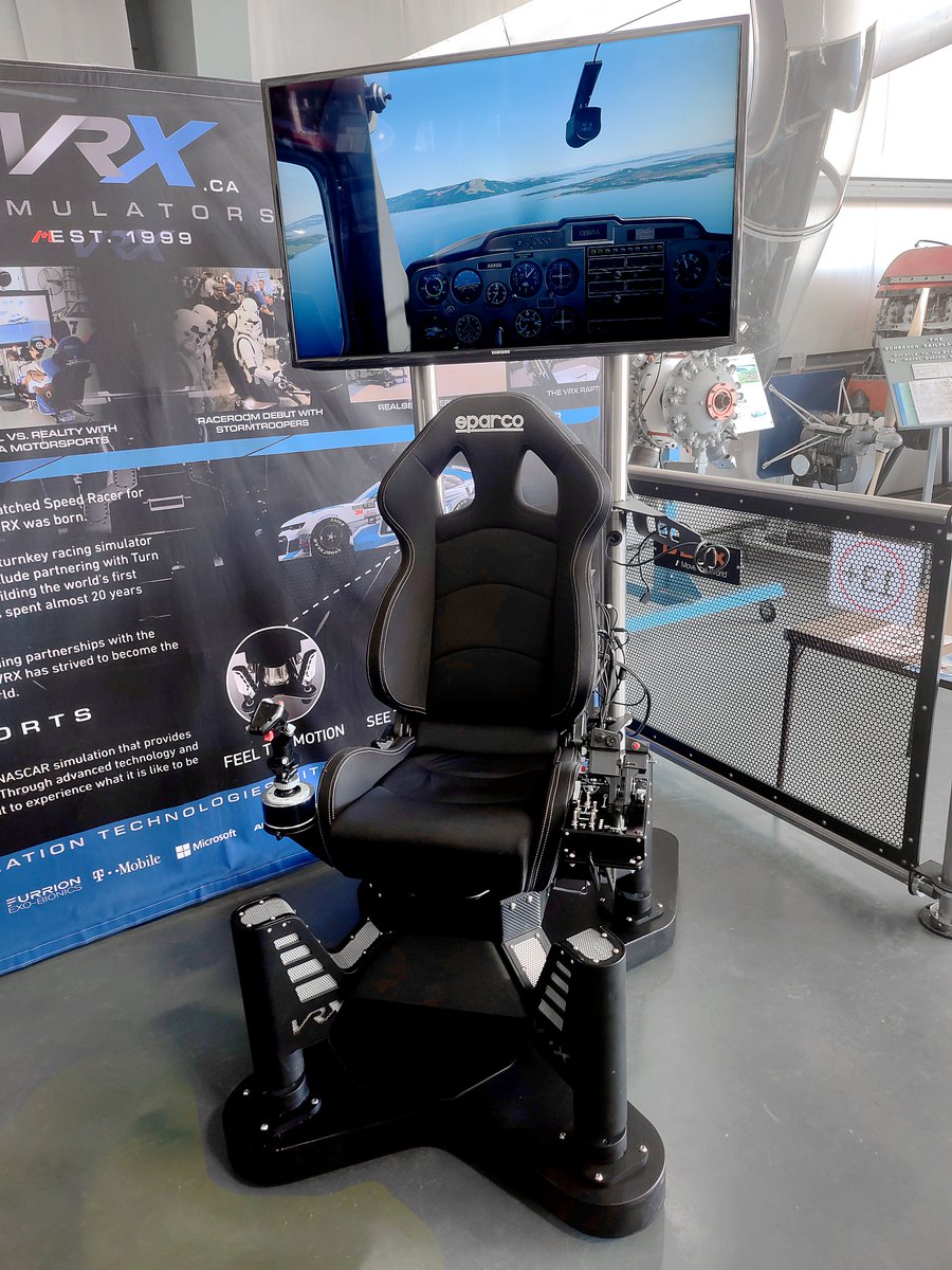 VRXsimulators's tweet photo. Dive into the world of aviation with VRX Simulators at the BC Aviation Museum on August 19th &amp; 20th, from 10am-4pm. Get hands-on with our Apollo Flight Simulator and take on the Victoria Landing Challenge as you attempt a touchdown at YYJ Victoria International Airport. 🌍🛬 https://t.co/Ls58Odn01j