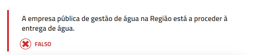 FACT CHECK: FALSO
Arranja os canos pessegueira em vez de mentir à população
<a href="/PSMadeira/">PS Madeira</a>