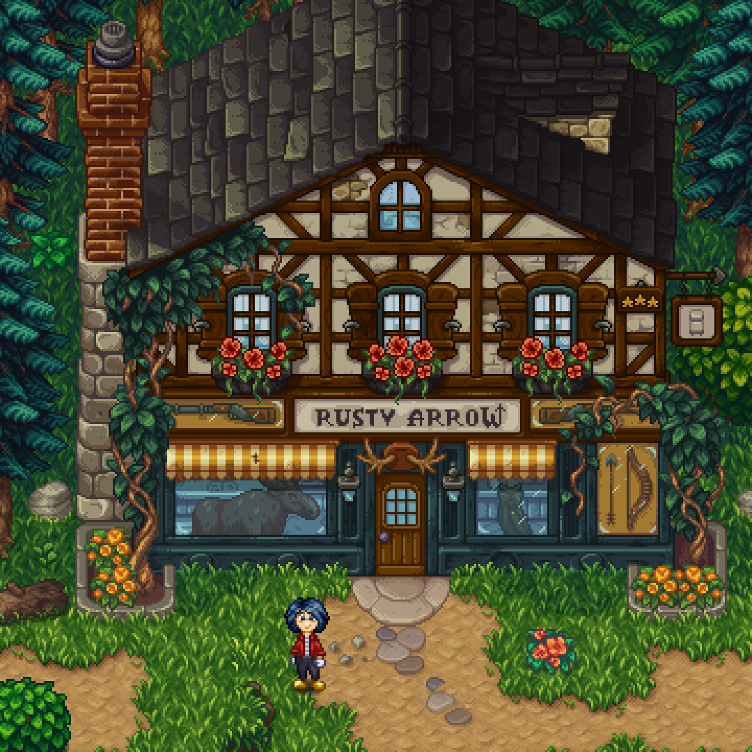 Super_Zoo_Story's tweet photo. We want to share with you the updated design of some buildings for the game

#pixelart #indiegames #NintendoSwitch #ACNH https://t.co/uOMxd2I0qY