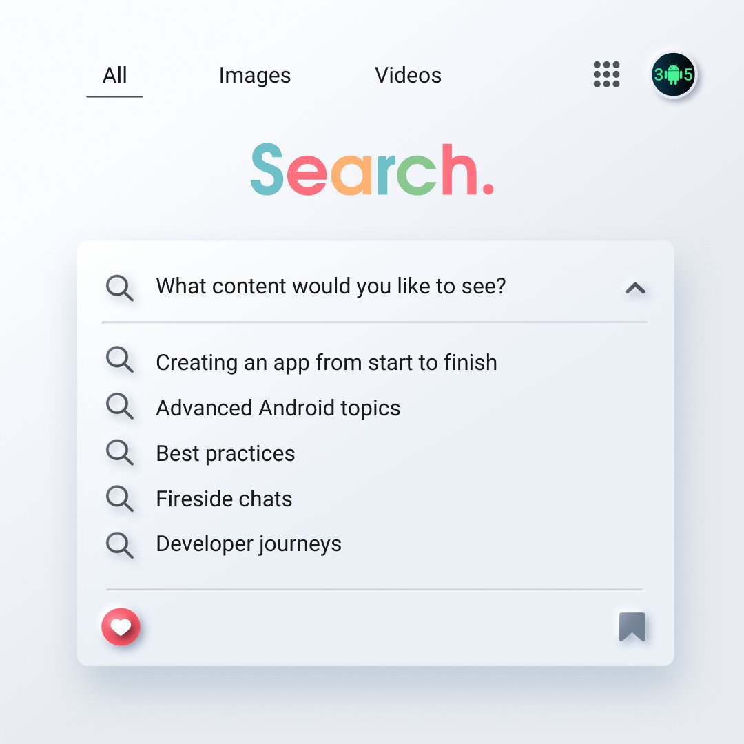 Let us know what you'd love to see more of or what you wish there was content for 🚀

#gdg #android #androiddev #google