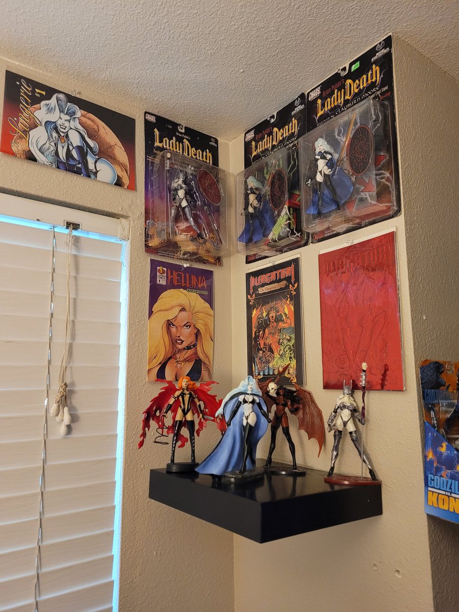 #Ladydeath #Purgatori and #hellina 

My #badgirls corner is forming nicely...
