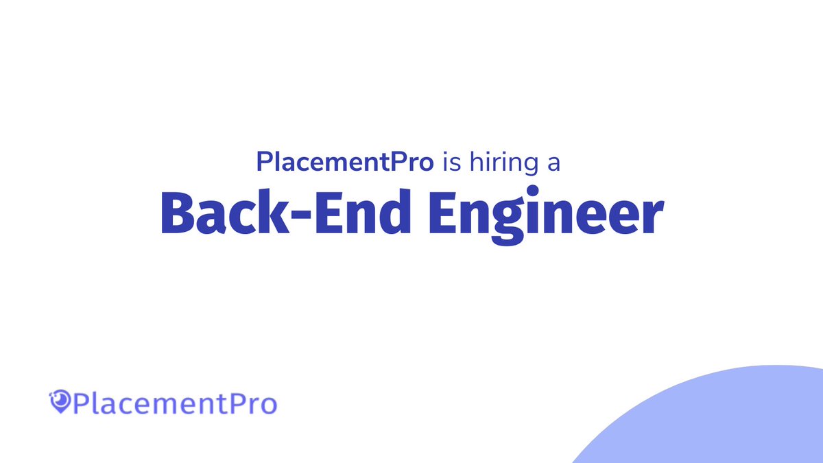 PlacementProCo's tweet image. Wanted: @PlacementProCo is hiring a Senior Backend Engineer (Remote) #hiring #Techjobs  #SoftwareEngineer 

shorturl.at/IQRTU