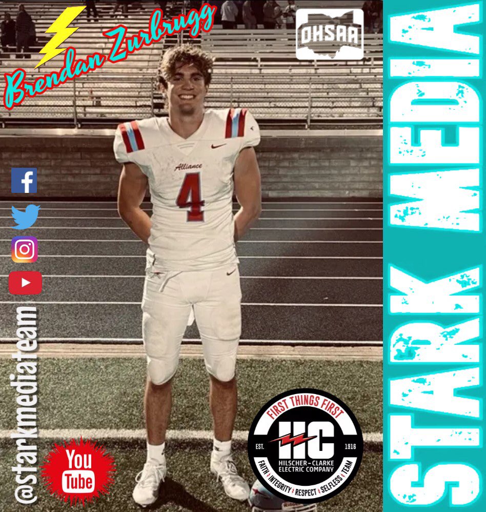 Gutsy Performance by our @Hilscher_Clarke “Electric Player” of the Game @BrendanZurbrugg He led his @AviatorFootbal1 team to a 12-7 win over Lake last night @OHSAASports #StarkMedia 🏈 Go Back and Listen to the Game ➡️ youtube.com/live/L5x3_Id5r… @AllianceCSD @Aviator_AD