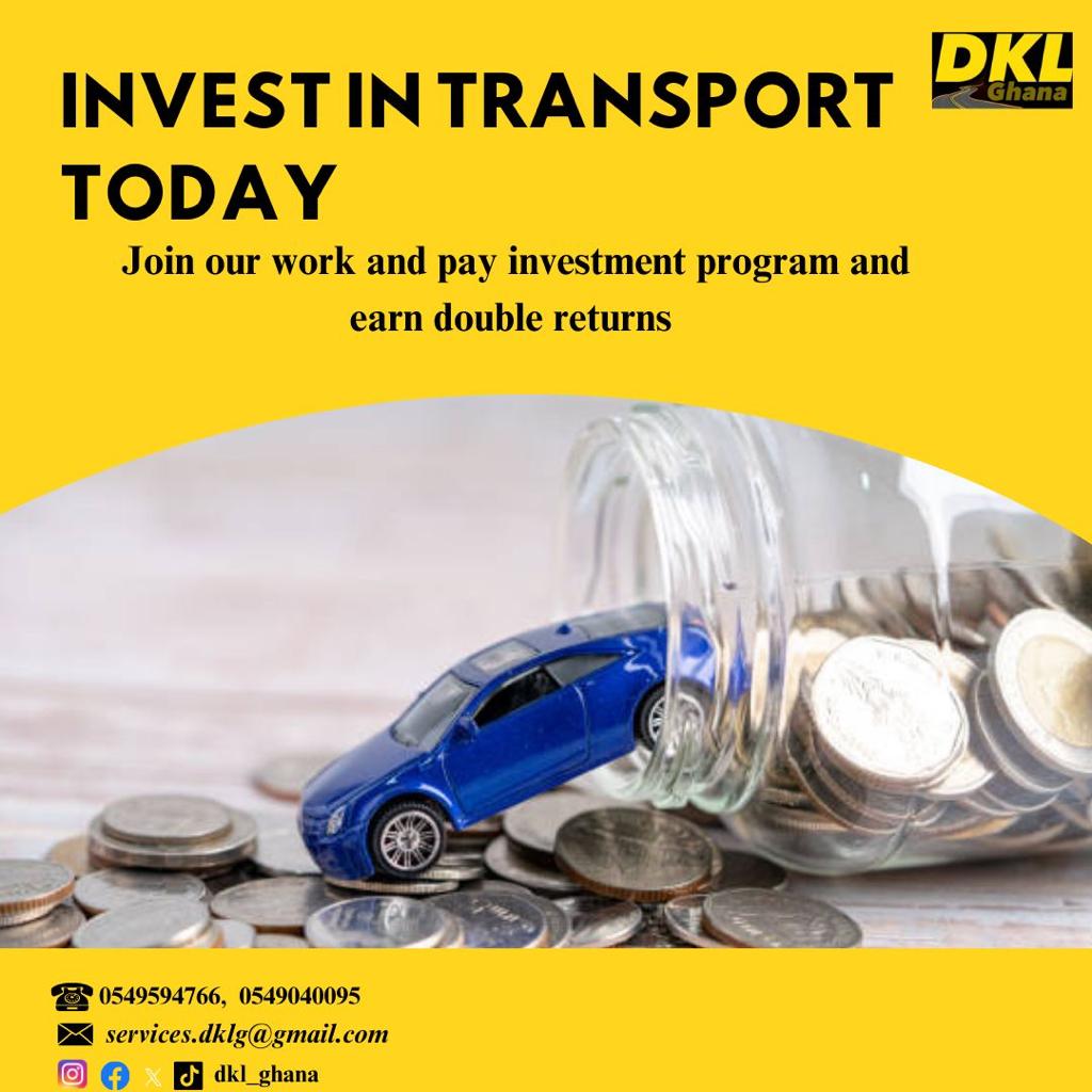 Watch your money grow by investing in our top-notch program. Enjoy a 100% return on investment, with no effort.
Contact us on
☎️: 054 9594766 or 0549040095. 
Visit us📍: K.Bamfo Business Centre A, 93 Busia Highway Accra
#vehiclehaulage #towing #carhauling#haulageservices #haulage