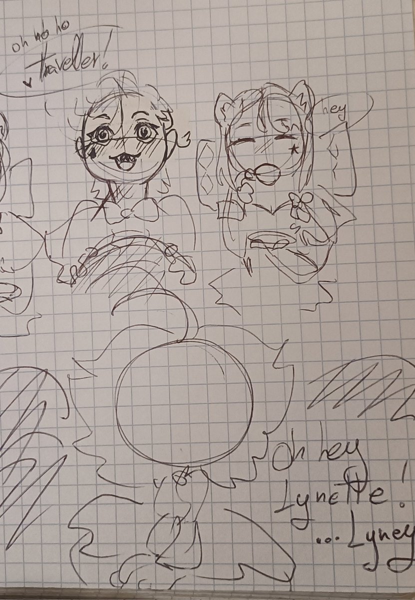 SerrenattaMy's tweet photo. I had to illustrate this though. The Fontaine twins both having cat features. #GenshinImpactFontaine #Genshin #Lyney #Lynette also a dash of #lyneyaether or #lynther or #lyther idk https://t.co/uaPMa5axar
