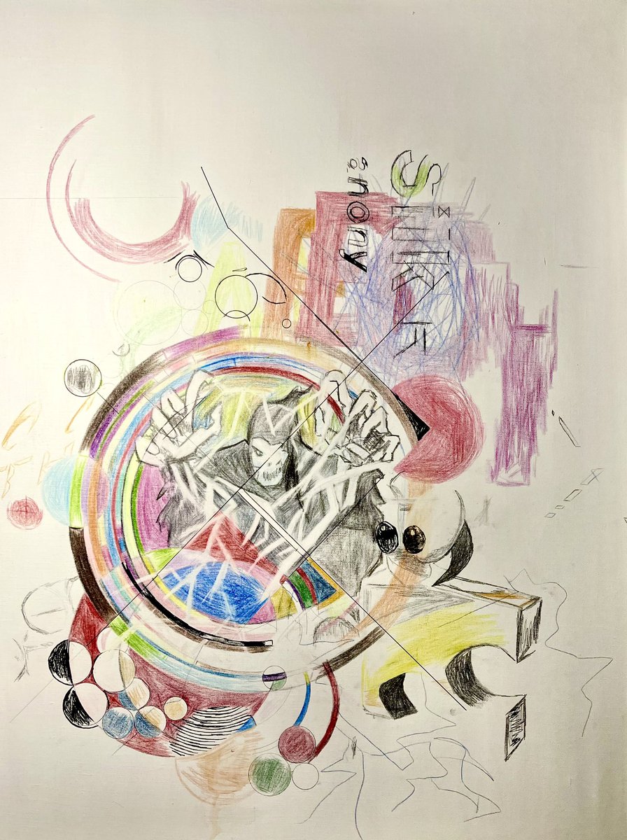 jakethedegen's tweet photo. color pencil on canvas 
30 x 40 https://t.co/09LdQtefbl