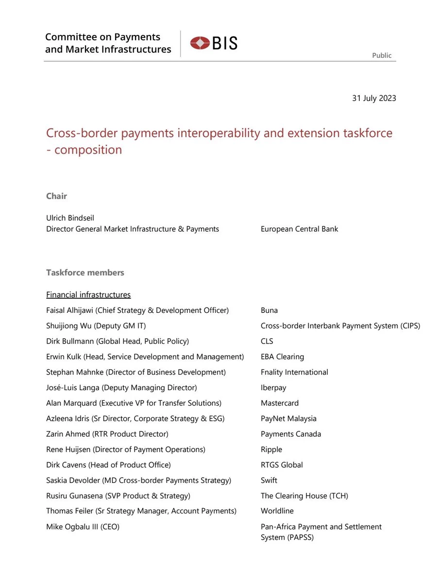 BIS and Ripple