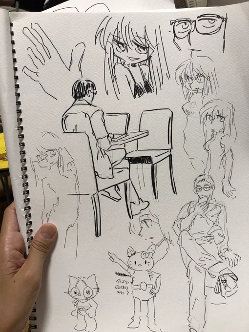 ビール飲みながら落書き 雑 雑でも 紙の上に何かが現れる間は 少しづつ前に進んでる気がする 