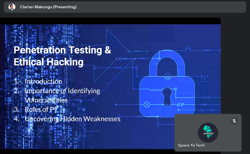 jumalaw98's tweet image. #SYTTechTalks is live with our facilitator @m_clarian 
#CyberSecurity #Pentesting 
cc @SpaceYaTech x @Mentorlst
