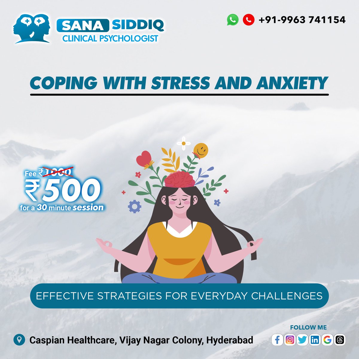ClinicalPsySana's tweet photo. Life's a ride, right? Here's how to handle stress like a champ:

Mindfulness &amp; Meditation: Breathe, find calm.

Exercise: Walk, workout - say goodbye to stress!

Time Management: Organise, feel good.

Connect: Talk, feel better.

Limit Media: Screen break, refresh.

[THREAD🧵] https://t.co/5GvFL7PCo9