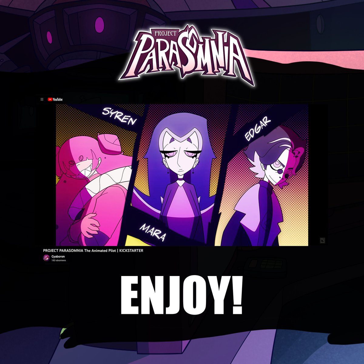 cyaboron's tweet photo. Project Parasomnia's ANIMATED PILOT is out now on YOUTUBE!
A supernatural mystery about a group of young adults, fighting against nightmares on the inside of people's minds, also available as a comic!
Link in next tweet! 👇
#ProjectParasomnia https://t.co/1CkjNsr23b