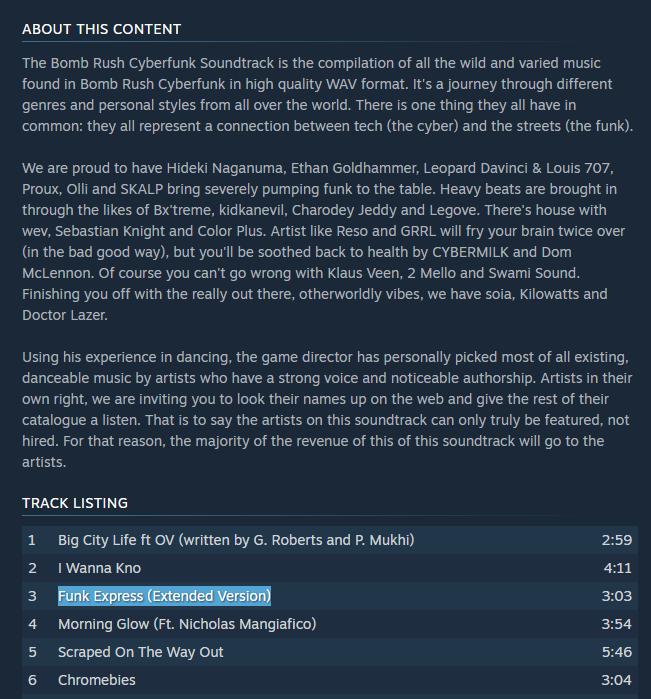 🛼 An extended version of <a href="/PROUXX/">PROUX</a>'s "Funk Express" is in Bomb Rush Cyberfunk!