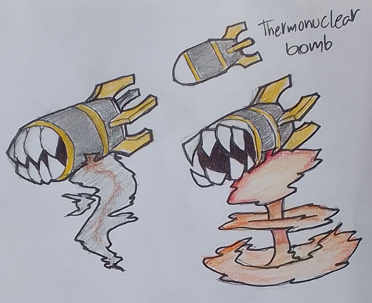 Day 3 of turning things into characters
THERMONUCLEAR BOMB
#ArtistOnTwitter #OC #BOOMTOON
