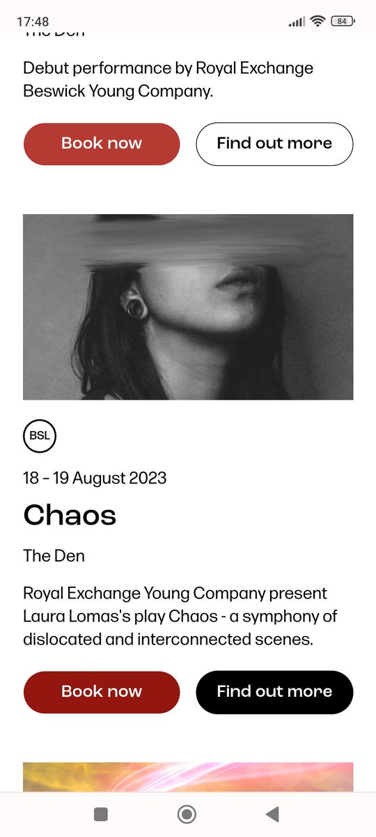 Well this is a cool lil space
Day2 'Chaos' at the den
#popuptheatre #localtheatre #communitytheatre #youngcompany #youththeatre #royalexchange #theden @RoyalExMcr #chaos #theatre #art #BSL #interpreter #work #BritishSignLanguage #Access #DeafAccess #Accessibility #AccessForAll