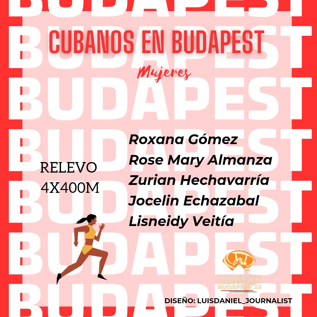 LuisDanielBaezR's tweet photo. #BudapestAtletismo 🇨🇺 | 🥇🥈🥉Los cubanos en el certamen húngaro. Tantas mujeres como hombres🙋🏻‍♂️🙋🏻‍♀️,  todos excelentes deportistas dispuestos a darlo todo. 🥏 https://t.co/6PCbHN792J