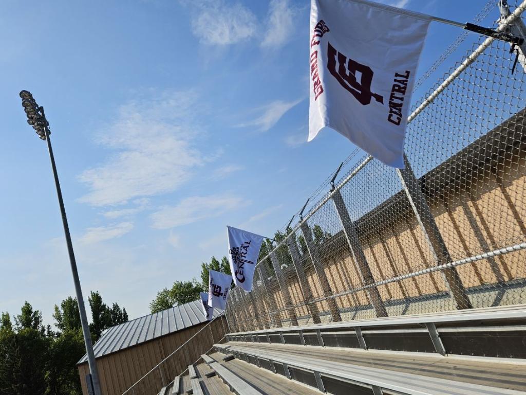 The  new Central Flags are up and flying high at Cushman for the first home  soccer game of the season. Thank you to the donors who made these flags  possible!