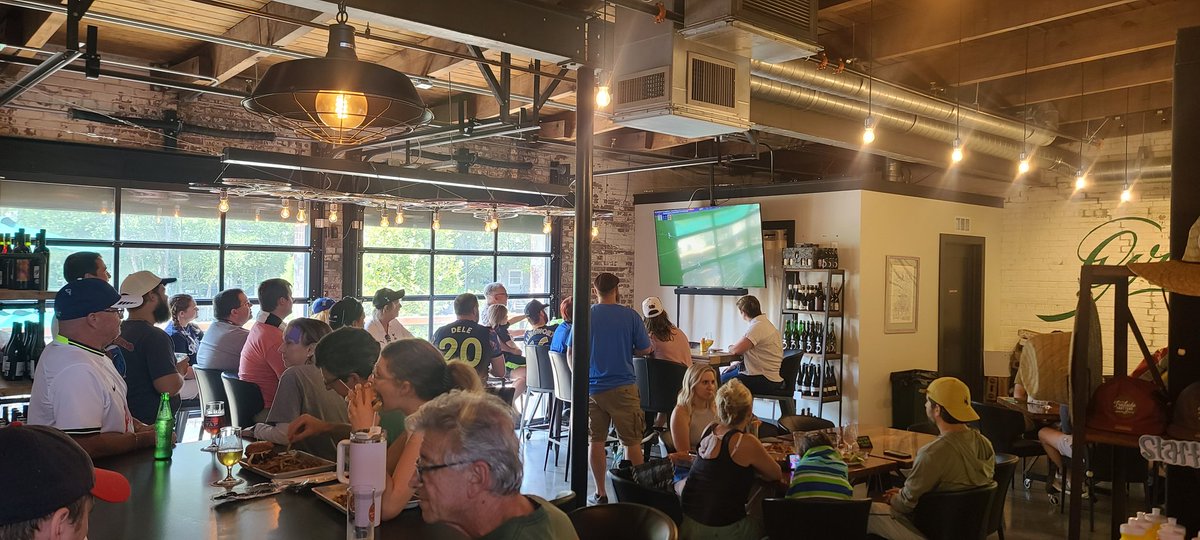 GVLFanatix's tweet photo. Our morning so far has consisted of stops at #Trailside (home for @SpursOfficial and @UpstateSpursSC )and #TheCommunityTap (Home for our @ManUtd Supporters)! Great match and great turnouts at both locations! #FootballIsAliveInGreenville https://t.co/IXAJjxRHh2