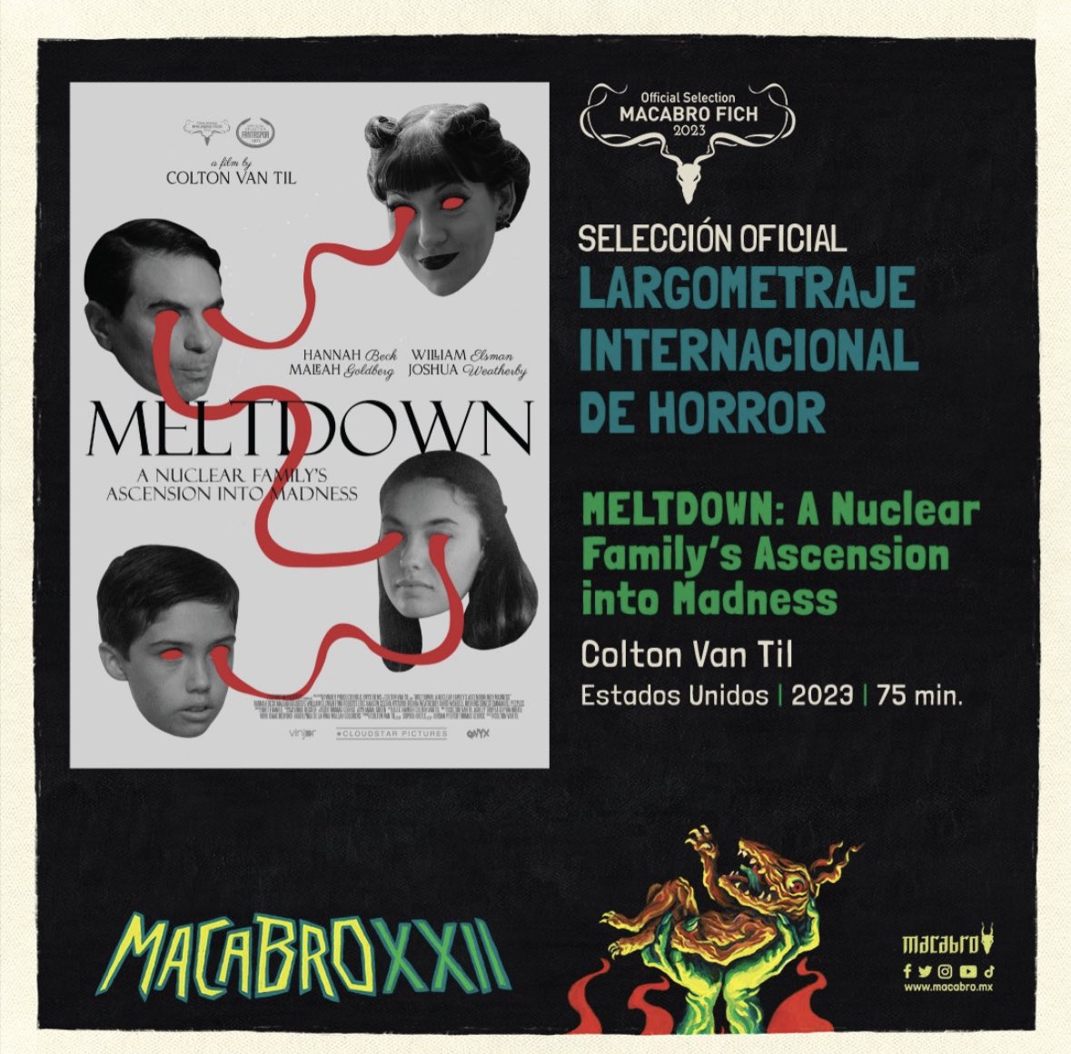 Cloudstar_LLC's tweet photo. 🇲🇽 Screening TODAY! At the Cinematógrafo del Chopo 🎞️ https://t.co/bhF81Cxv3j
