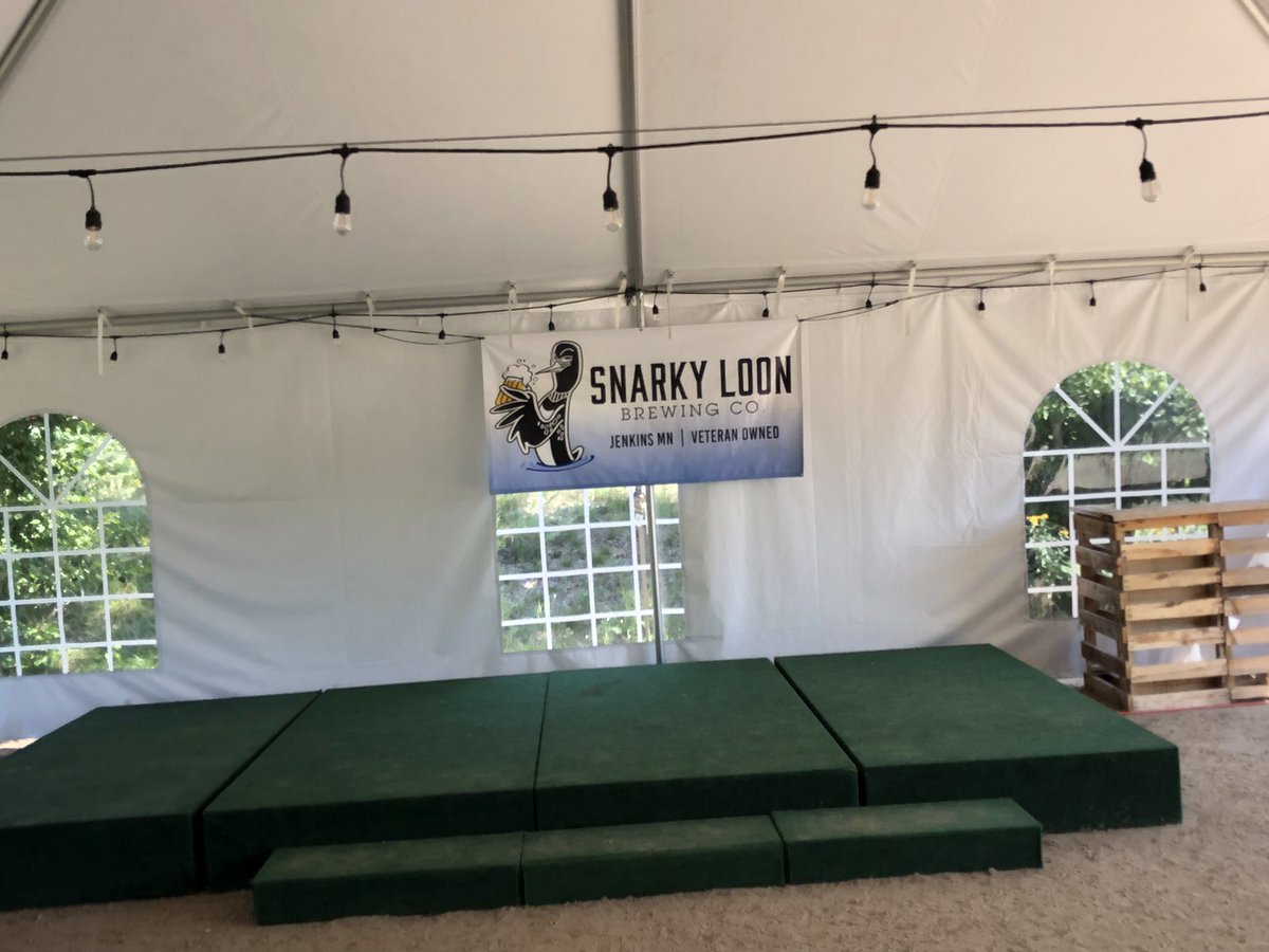 BrainerdMen's tweet photo. Common Men are live at 2pm from @snarkyloonbrewing in Jenkins. Lots of shade here under the tent. Come on out and cool off with a cold one. #livemusic #brewery https://t.co/gsgTNeNn58