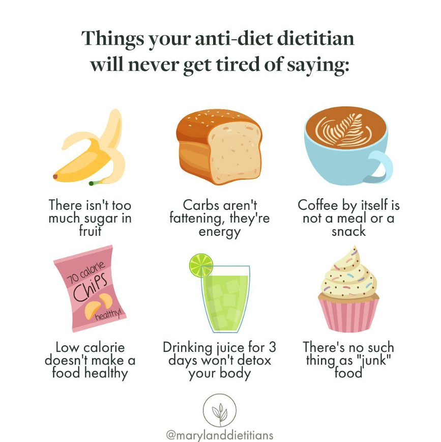 Remember, your dietitian is here to empower and support you on your wellness journey. Embrace these truths, ask questions, and let's build a positive relationship with food together! 
.
.
@marylanddietitians