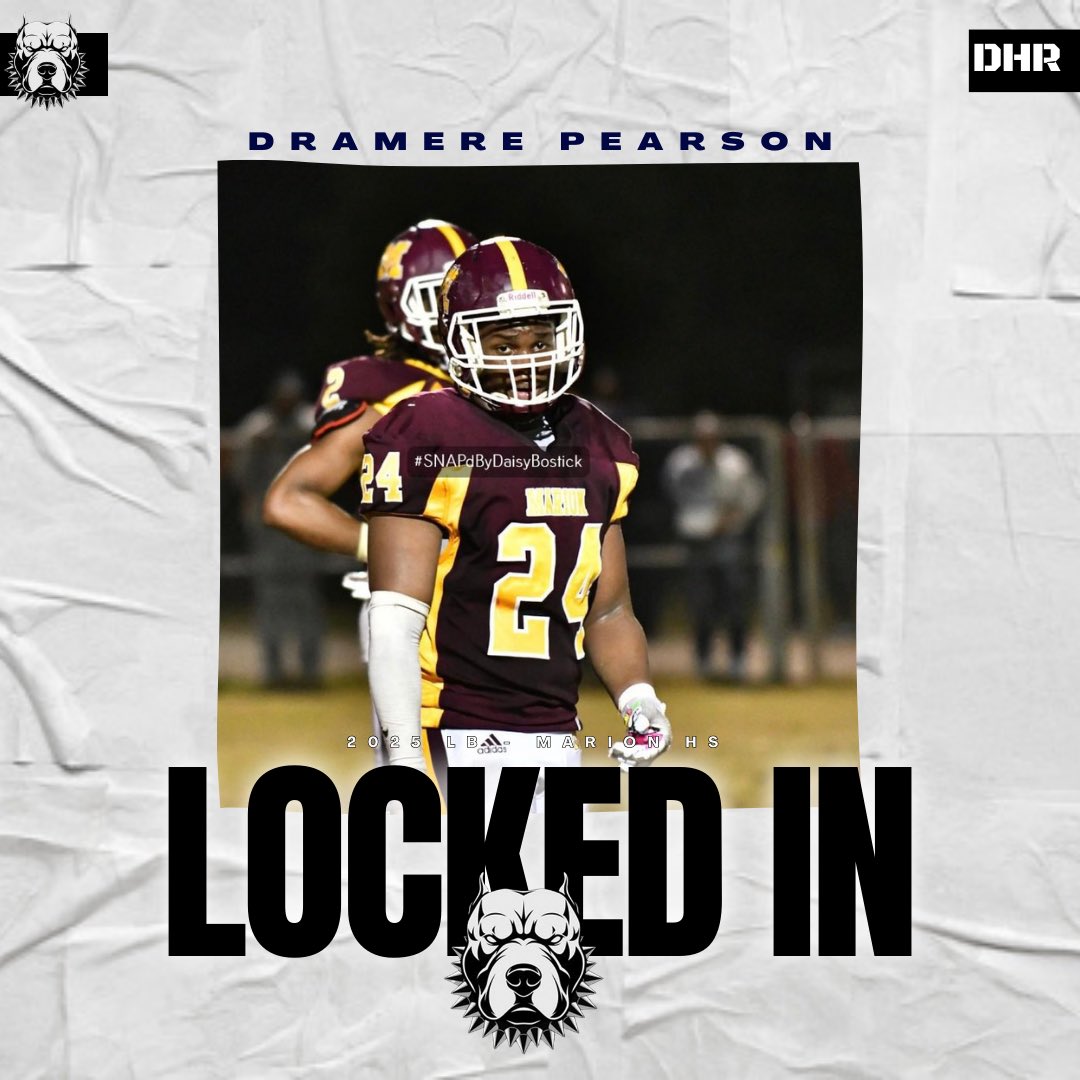 Dawg House Recruiting (@dawghzerecruits) on Twitter photo Welcome 2025 Marion HS LB, Dramere Pearson (<a href="/DramereP/">Dramere Pearson</a>) to the Dawg House!!
#DAWGSZN Welcome 2025 Marion HS LB, Dramere Pearson (<a href="/DramereP/">Dramere Pearson</a>) to the Dawg House!!
#DAWGSZN
