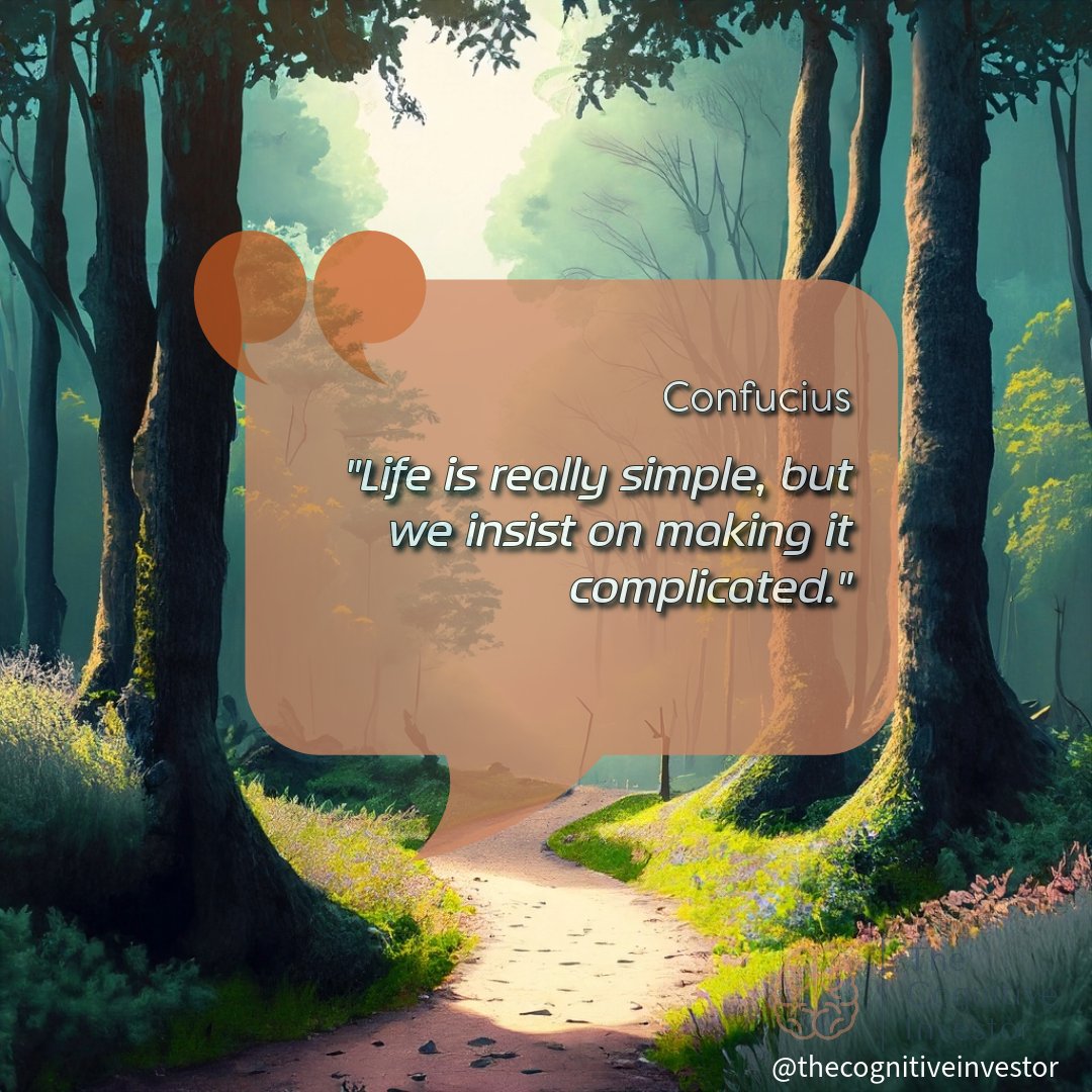 TheCogInvestor's tweet photo. "Life is really simple, but we insist on making it complicated." - Confucius

🌟 Simplify your path to success by focusing on what truly matters. Embrace the elegance of simplicity and let your journey unfold with clarity and purpose. 🌿

#Wisdom #Simplicity #Inspiration https://t.co/XGvxfpg4fl