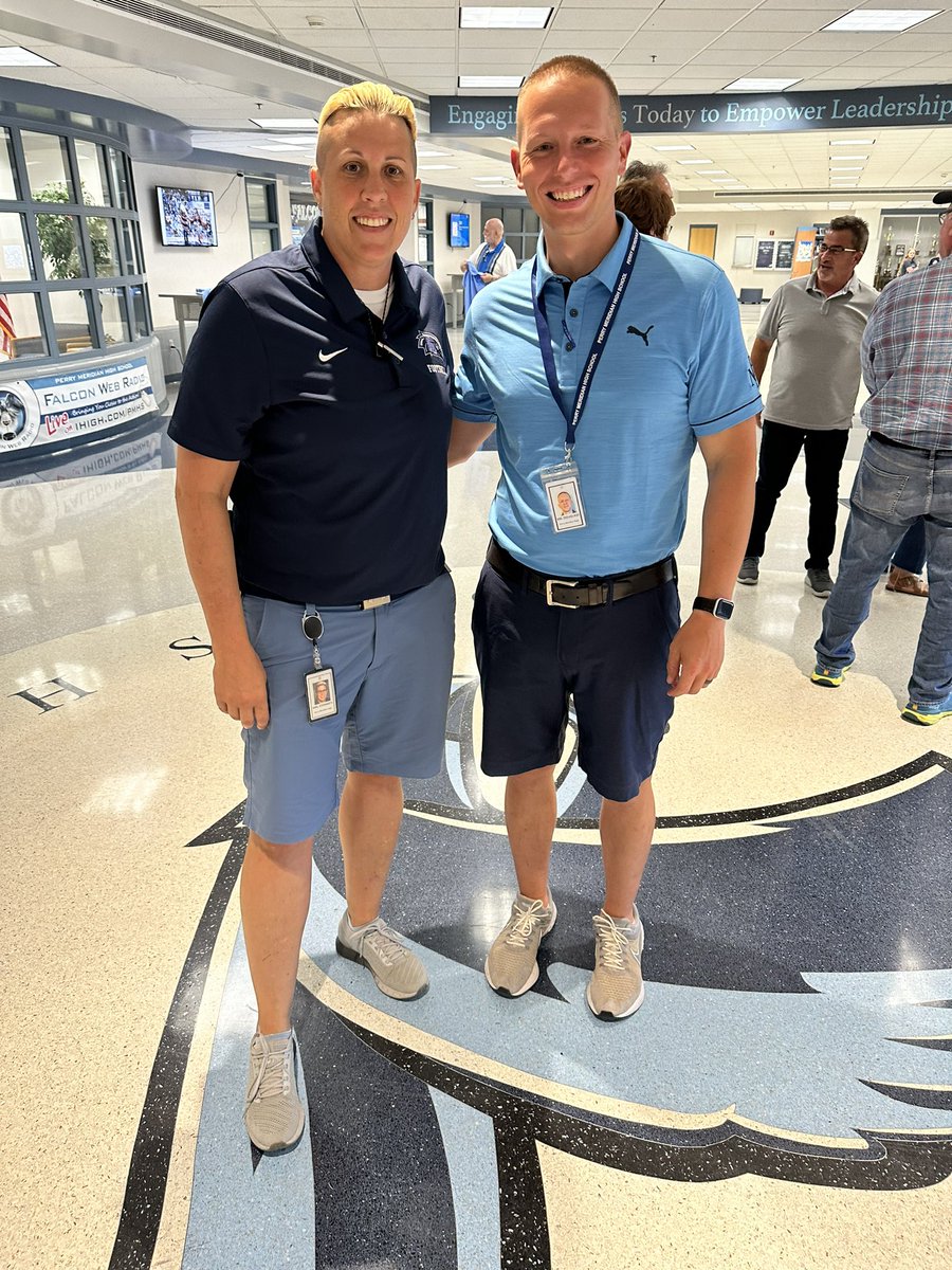 esteiner51's tweet photo. No more perfect picture of the ying to my yang!  We are ready to serve our Falcon community and can’t wait to see our Falcon Student-Athletes grow and overcome this year!  
#falconsRISEUP https://t.co/hPfM1ybg95