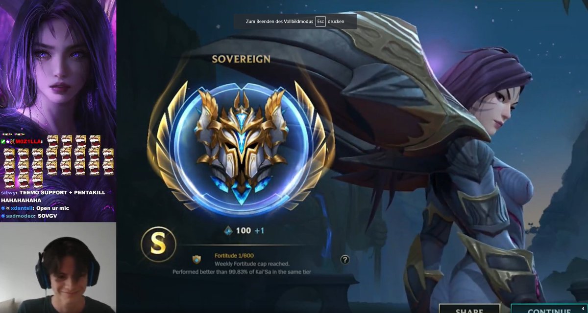 After besting the matchmaking, ghosters, inters and myself I hit Sovereign as the FIRST player in the ENTIRETY of Europe in #Wildrift. All of that with a lead of 19 marks over rank 2.
Check the 🧵below to see my journey to be the 1st highest ranked player in every mode so far.