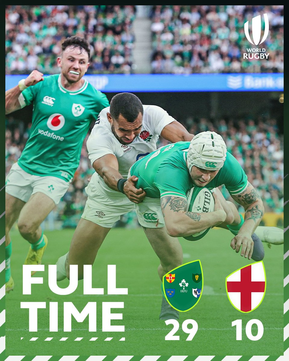 It’s a five-try afternoon for @IrishRugby! #IREvENG