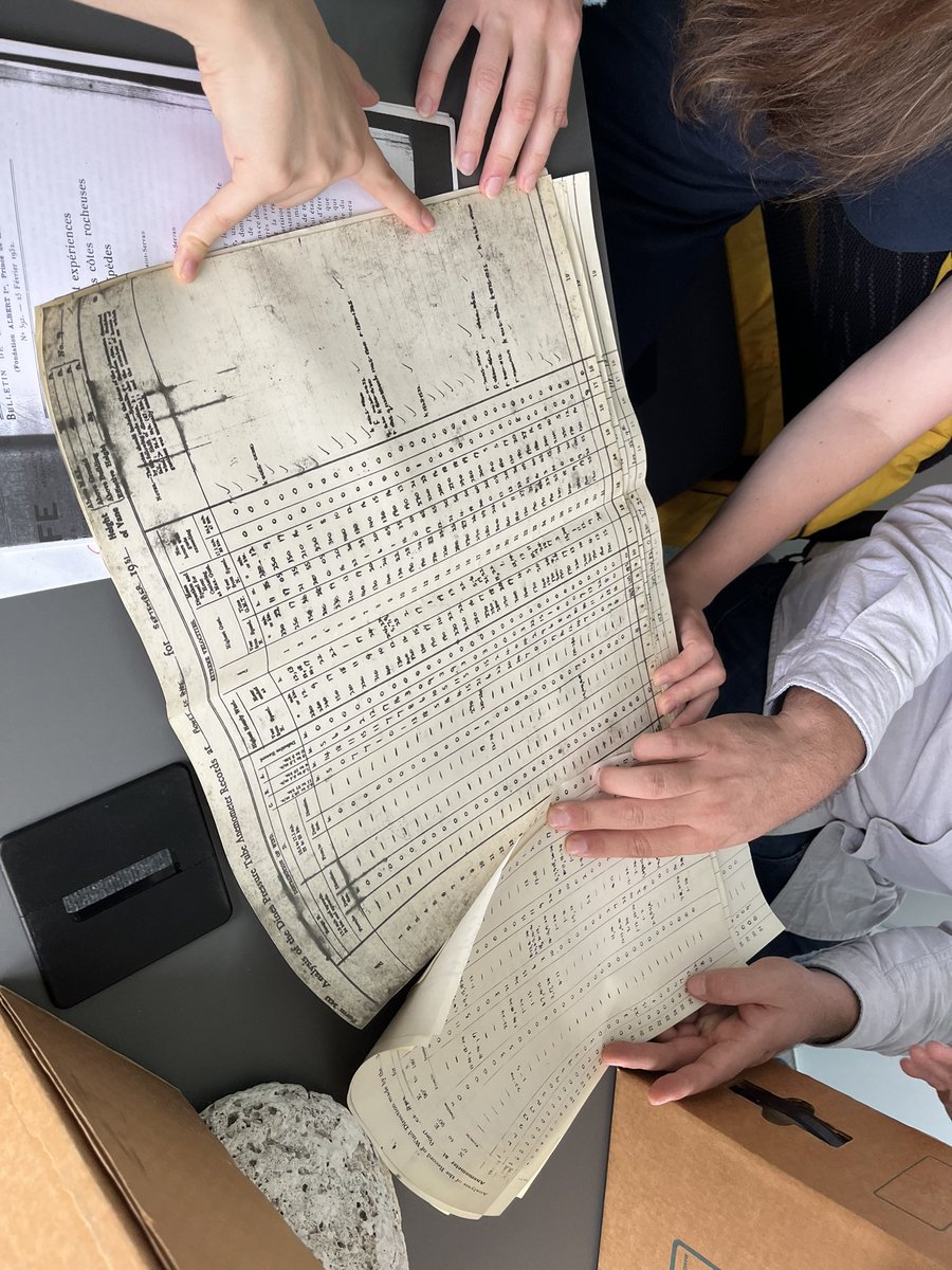 Louise_Firth_IE's tweet photo. Very important Pre-#Limpet pub crawl meeting with Steve Hawkins @thembauk. Novelty to Scutellastra mexicana shell - largest limpet ever! Also privilege to see #Orton’s limpet gonad raw data from 1940s!! 😮Plus, original photo of famous limpet exclusion strip from Isle of Man. 🙌 https://t.co/bSzg6DstCu
