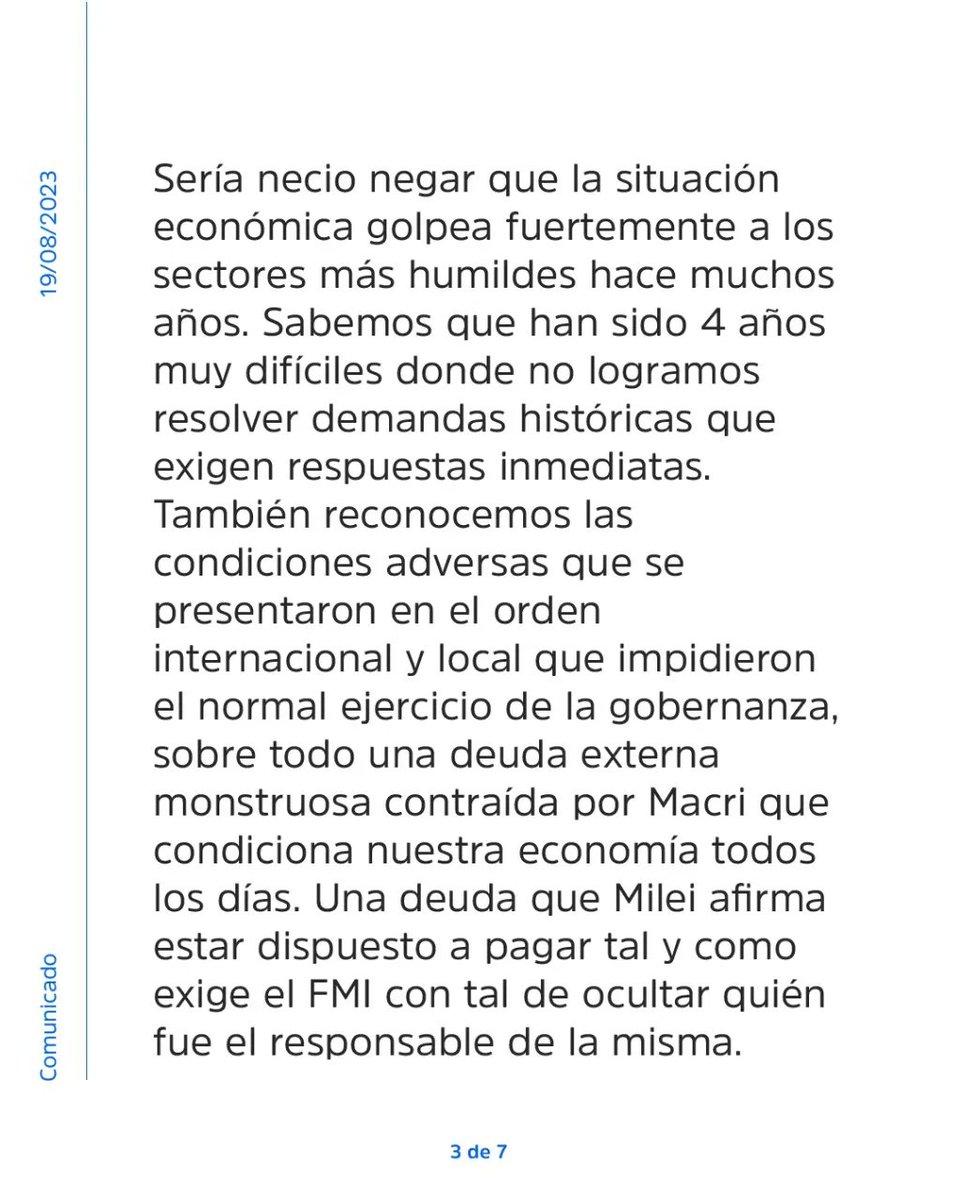 MovimientoEvita's tweet photo. NI MIEDO NI DESAZÓN. A MILITAR Y CONSTRUIR LA VICTORIA.

Los resultados del domingo en las PASO merecen un espacio de reflexión, pero sobre todo de acción. 

(1/2) https://t.co/uwh0KxSghF