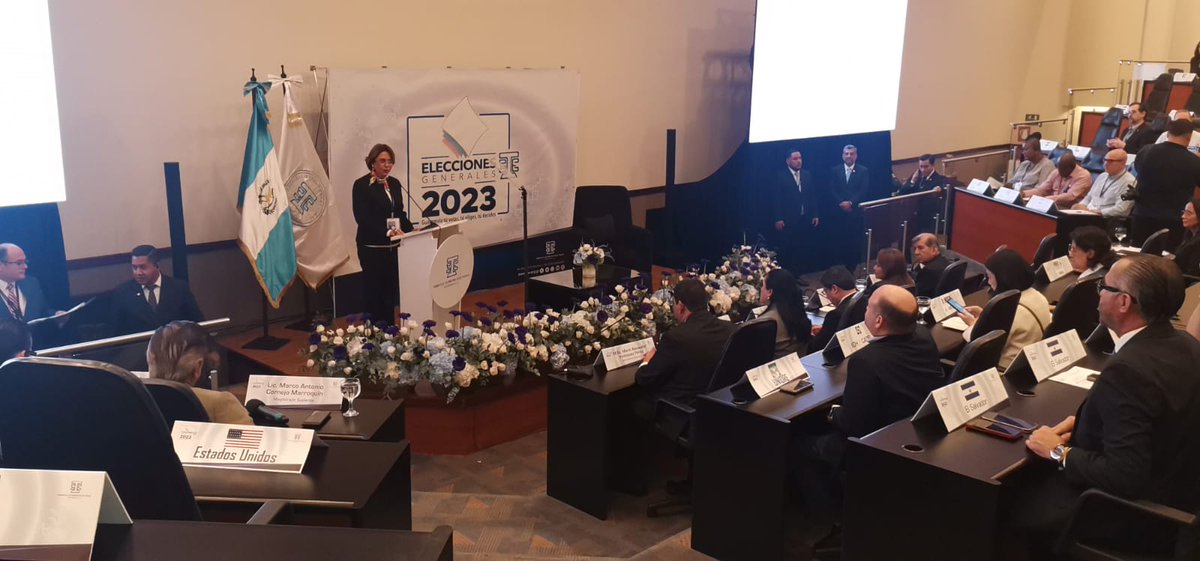 Jefa de Misión de AMEA - #EleccionesGuatemala Carmen Gloria Valladares, Secretaria Relatora TCE Chile