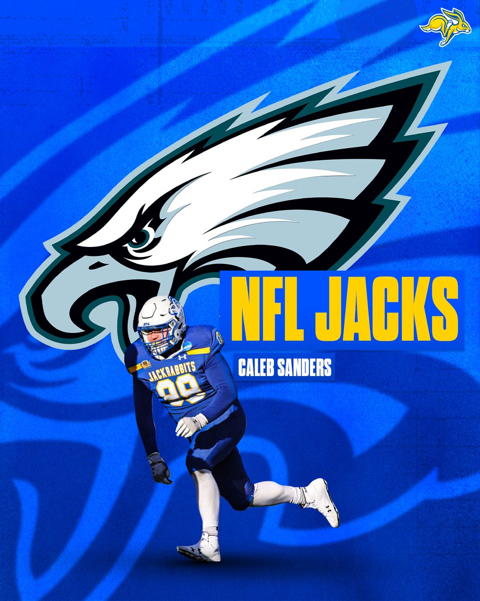 Pen to Paper 🖊️ The newest member of the @Eagles - Caleb Sanders #NFLJacks x #GoJacks 🐰🏈