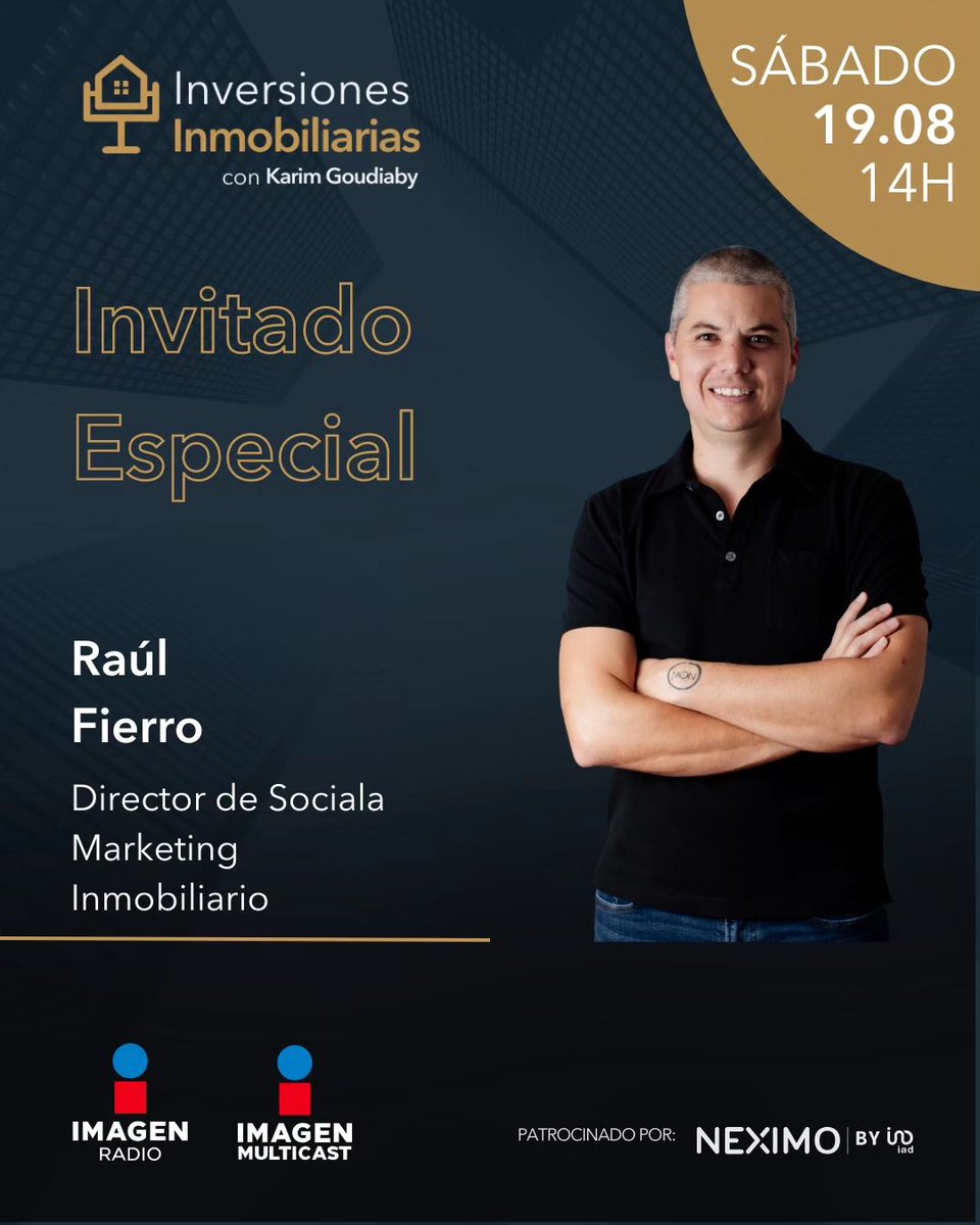 futurismoi's tweet photo. 📻 Escucha a @RaulFierroZ en @Imagen_Mx HOY a las 2PM.

@Inversiones_KG con @Kgoudiaby https://t.co/GCa7jU39KW