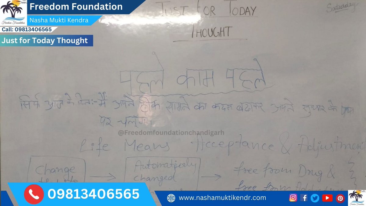NashamuktiIndia's tweet photo. JFT Thought | Nasha Mukti Kendra | 📞9813406565 | Freedom Foundation #shorts #YouTube  #TwitterX  #drugaddict #rehabcenter #nashamuktikendra #freedomfoundation https://t.co/w5VXzbIfMg via @YouTube https://t.co/A2EiqBvGc1