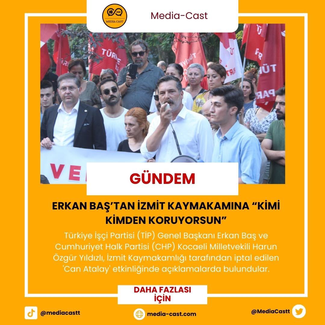 MediaCastt's tweet photo. 📢ERKAN BAŞ’TAN İZMIT KAYMAKAMINA “KIMI KIMDEN KORUYORSUN”
‼️Haberin tamamını okumak için linke tıklayabilirsiniz; https://t.co/aTqKgEXpkp
@tipgenelmerkez @TipKocaeli @erkbas @baturbeg
#tip #kocaeli #izmit #erkanbas #canatalay #gündem https://t.co/7UdXkcQQjs