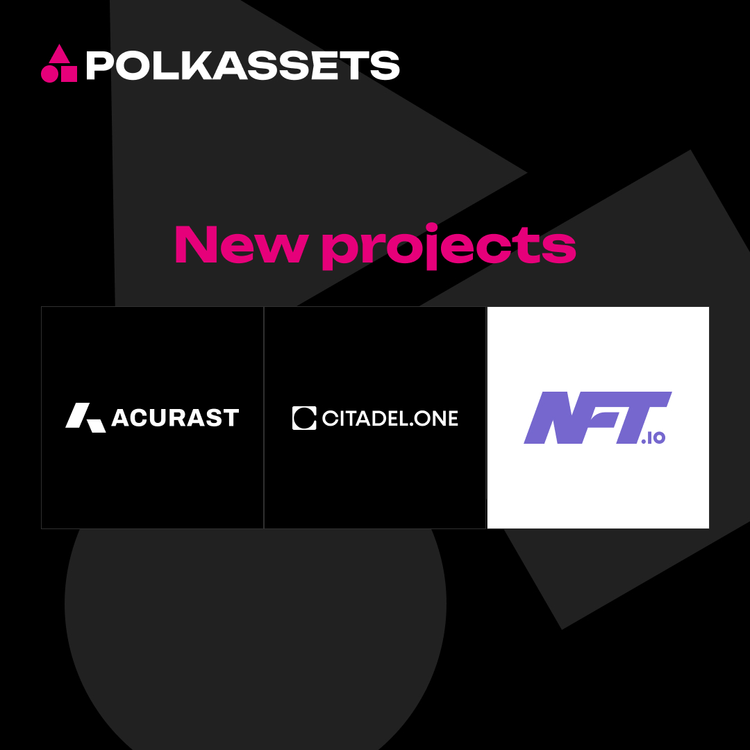 🟥🔴 NEW ASSETS ADDED 🔴🟥

1. <a href="/Acurast/">Acurast</a> 
2. <a href="/CitadelOneNode/">Citadel.One Validator Universe</a> 
3. <a href="/nft_io/">NFT.io</a> 

polkassets.com

#polkadot <a href="/dotsama/">Mateo Dot</a>