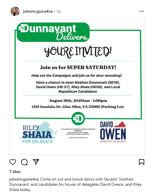 Va7thTownHall's tweet photo. Its really sad that @Dunnavant4VA does not distance herself from @JohnMcGuire4VA who has been active in promoting election conspiracies for the last few years. #poorjudgment https://t.co/pQNJ38TepS