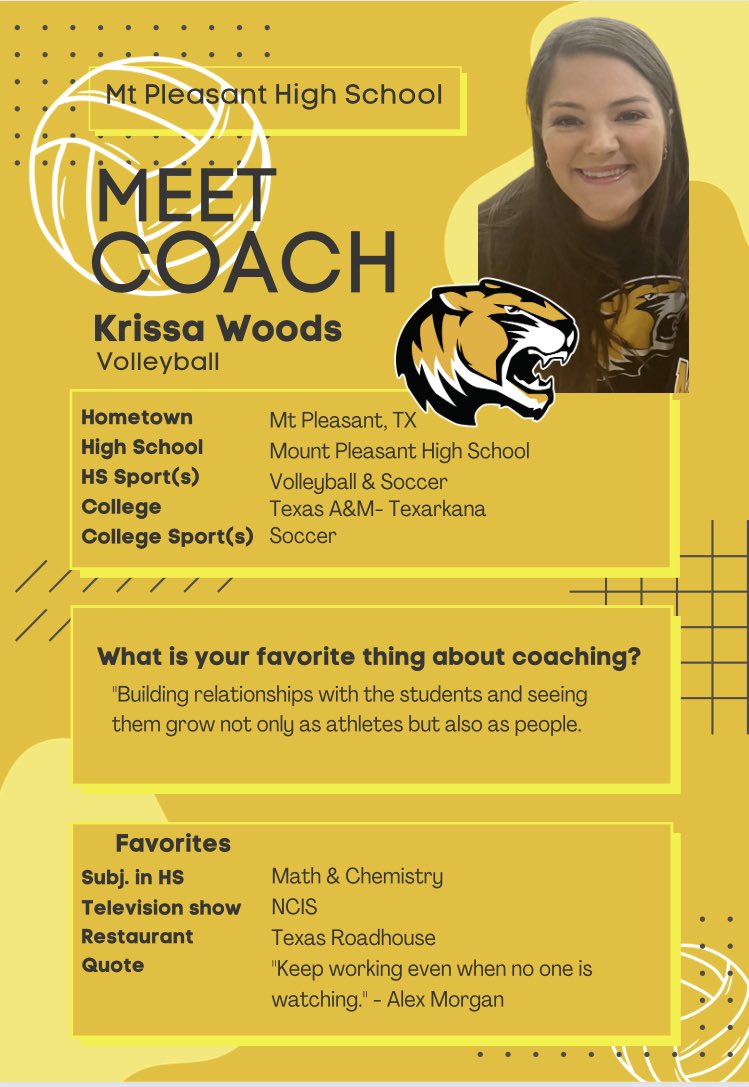 Meet the Coaches- Part 2
Coach Krissa Woods