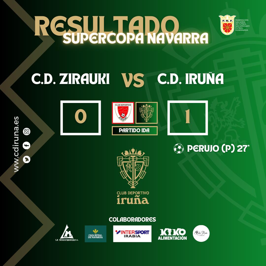 cdirunaoficial's tweet photo. 🏁 FINAL || Partido de Ida #supercopanavarra
⚽ @CDZirauki
0-1 @cdirunaoficial
🟢 Victoria por la mínima en Zirauki. Gol de Perujo en el minuto 27 desde el punto de penalty.
💪 A seguir!!!
#aupairuña https://t.co/2992ixbqR7