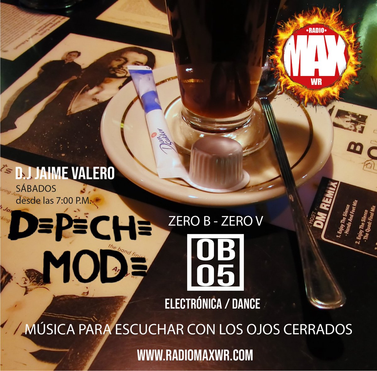 jvalerovergel's tweet photo. Y si nos tomamos algo? Y escuchamos hoy en @RadioMAXWR1  un set de @depechemode en #zerobzerov #0B05 en honor a #fletch -te espero 7:00 p.m. https://t.co/yK4ySvYQGj