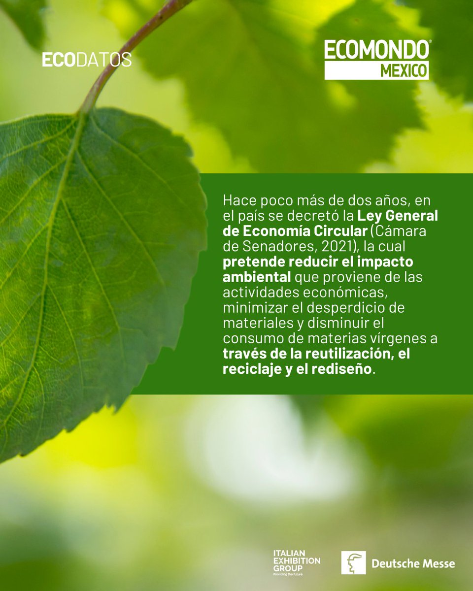 EcomondoMx's tweet photo. ¿Ya conoces lo que en México esta haciendo por la mejor calidad de vida ambiental? 🇲🇽
Descubre en ECOMONDO 2024 los proyectos de tecnología ambiental más innovadores de la actualidad.
Del 17 al 19 de abril del 2024, en Expo Guadalajara.
https://t.co/IMQU7f8iA6

#ECOMONDO2024 https://t.co/udOZ0HRmVb