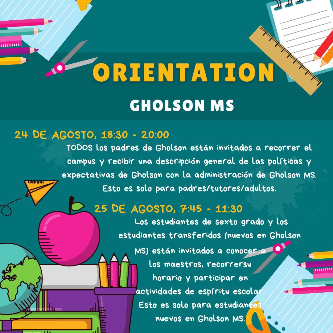 gholson_knights's tweet image. Come see it in person! We can’t wait to see ALL of our parents THURSDAY, Aug 24 and our new students FRIDAY, Aug 25 #theGJGholsonMiddleSchool #parents #newstudents #middleschool #orientation #knights #beholdtheblueandthegold